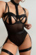 Unlined Strappy Teddy With Removable Harness and  Garter Straps - L/xl Image