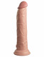 King Cock Elite 9 Inch Vibrating Silicone Dual  Density Cock With Remote - Light Image
