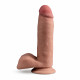 Dr. Skin Plus - 7 Inch Posable Dildo With Balls -  Mocha Image