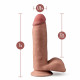 Dr. Skin Plus - 7 Inch Posable Dildo With Balls -  Mocha Image