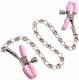 Nipple Play Crystal Chain Nipple Clamps - Pink Image