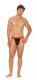 Men's Striped Mesh G-String Pouch - One Size -  Black Image