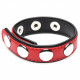 Cock Gear Leather Speed Snap Cock Ring - Red Image