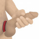 Leather and Velcro Cock Ring - Red Image