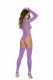 Long Sleeve Teddy and Thigh Highs - One Size - Purple Image