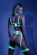 In a Trance - 3 Pc Bra Garter Set - Medium/large - Neon Chartreuse Image