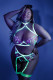 In a Trance - 3 Pc Bra Garter Set - Queen - Neon  Chartreuse Image
