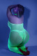 Moonbeam Crotchless Bodystocking - Queen - Neon Green Image