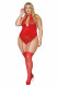 Garter Teddy - Queen Size- Lipstick Red Image