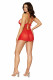 Babydoll and G-String - One Size - Lipstick Red Image