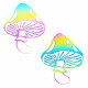 Rainbow Reflective Toadstool Nipple Cover Pasties Image