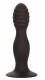 Silicone Ribbed Anal Stud - Black Image