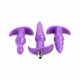 4 Pc Vibrating Anal Plug Set - Purple Image