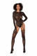 Teddy Bodystocking With Fingered Gloves - One Size - Black Image