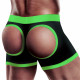 Get Lucky Strap on Boxer Shorts - Xsmall-Small -  Green/black Image