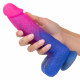 Naughty Bits Ombre Hombre XL Vibrating Dildo -  -  Pink/purple Image