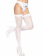 Micro Net Butterfly Backseam Thigh High - One Size - White Image
