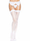 Micro Net Butterfly Backseam Thigh High - One Size - White Image