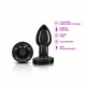 Cheeky Charms - Rechargeable Vibrating Metal Butt  Plug With Remote Control - Gunmetal - Small Image