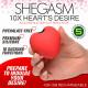 Shegasm 10x Heart Desire Silicone Suction Clit  Stimulator - Red Image