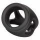 Alpha Liquid Silicone Dual Cage and Ring - Black Ring - Black Image