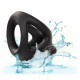 Alpha Liquid Silicone Dual Cage and Ring - Black Ring - Black Image