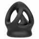 Alpha Liquid Silicone Dual Cage and Ring - Black Ring - Black Image