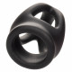 Alpha Liquid Silicone Dual Cage and Ring - Black Ring - Black Image