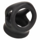 Alpha Liquid Silicone Dual Cage and Ring - Black Ring - Black Image