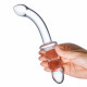 8 Inch Ribbed G-Spot Glass Dildo - Clear Image