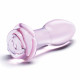 5 Inch Rosebud Glass Butt Plug - Pink Image