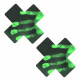 Neon Greeny Temperature Reactive X Factor Nipple  Cover Pasties Image