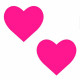 Neon Pinky Tink Temperature Reactive Heart Nipple Cover Pasties Image