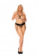 Bra and G-String With Garter Belt - Queen Size -  Black Image