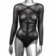 Radiance Long Sleeve Body Suit - One Size - Black Image