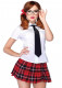 Private School Sweetie Costume - Large - White /  Red Image