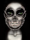 Glow in the Dark Skull Face Jewels Sticker Image