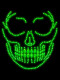 Glow in the Dark Skull Face Jewels Sticker Image