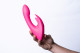 Leah USB Rechargeable Silicone 10-Function Rabbit Vibrator - Pink Image