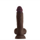 Shaft - Model a 8.5 Inch Liquid Silicone Dong With Balls - Mahogany Image