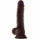 Shaft - Model a 10.5 Inch Liquid Silicone Dong  With Balls - Mahogany Image
