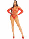Say My Name Rhinestone Crotchless Teddy - One Size - Red Image