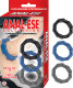 Anal-Ese Chainlink Cockrings - Black/blue/grey Image