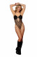 Faux Leather and Fishnet Teddy - One Size - Black Image