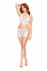 Lace Bralette and Mini Skirt Set - One Size - White Image