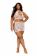 Lace Bralette and Mini Skirt Set - Queen Size - White Image