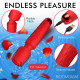 Pleasure Rose 10x Silicone Wand With Rose  Attachment - Red Image