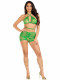 2 Pc Mary Jane Wrap Around Bra Top and Boy Shorts  - One Size - Green Image
