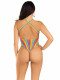 Rainbow Stripe Cross-Over Bodysuit - One Size -  Multicolor Image