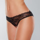 Open Panty Lace Front and Strap Back - One Size -  Black Image